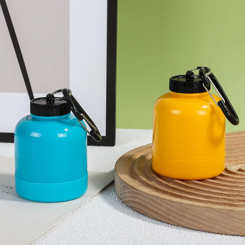 100 มลโปรตีนผงแก้วเชคเกอร์พวงกุญแจแบบพกพากรวยผงกล่อง, ฟิตเนสอาหารเสริมแบ่งส่วนขวด, กีฬาแบ่งส่วนกล่อง