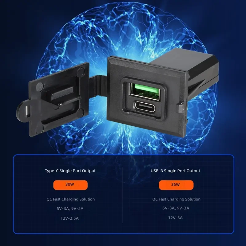 Car Mobile Phone Charger for VIVO Fast Charging 12V Vehicle and Ship Modification Type C Interface