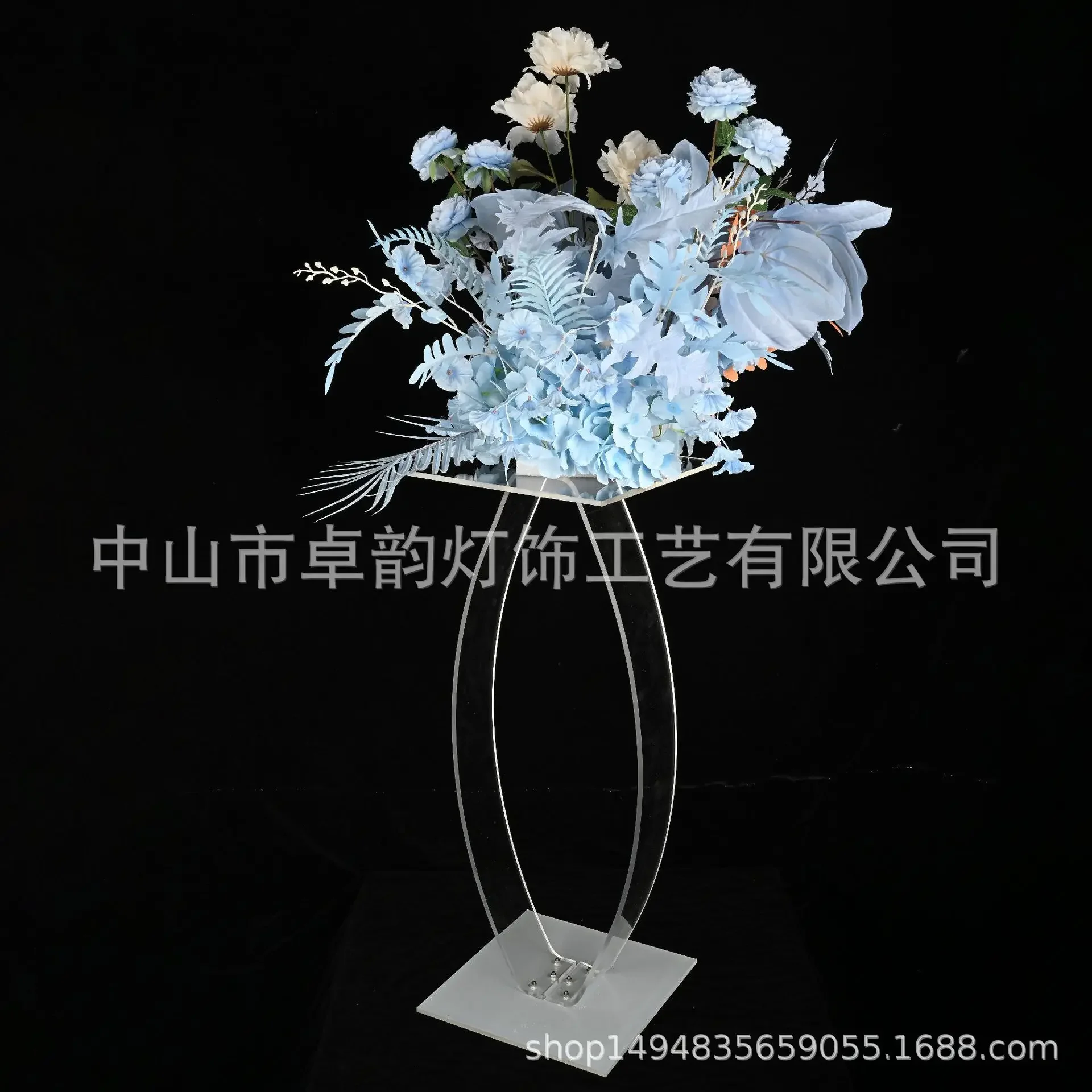 New transparent detachable acrylic flower stand wedding hall banquet hall high-end club table decoration table flower ornaments