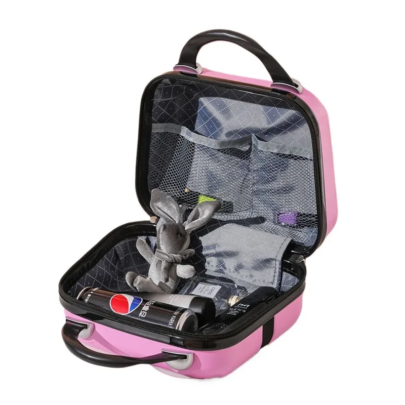 Portable Mini Hard Handheld Suitcase Colorful Travel Makeup Case Cosmetic Jewelry Storage Box Gift Packaging Small Luggage