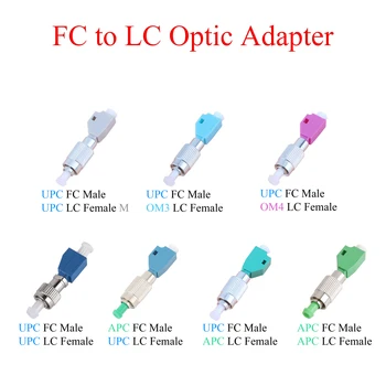 1 adet/2 adet Fiber optik tek modlu Multimode dönüştürücü FC APC/UPC erkek LC UPC/APC/OM3/OM4 dişi adaptör bağlayıcı