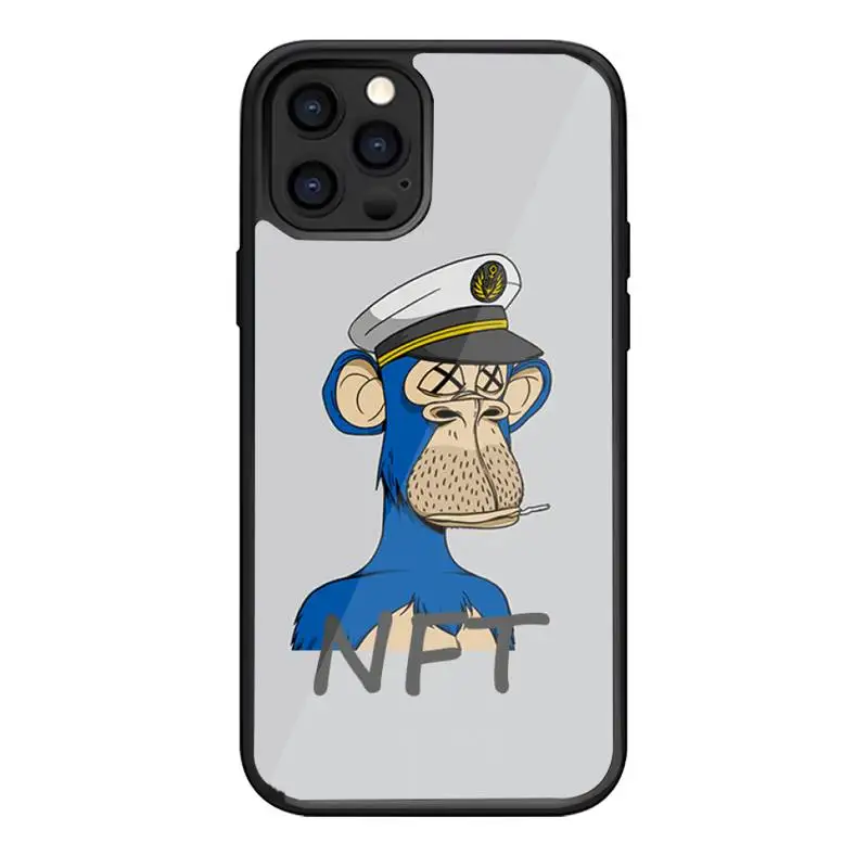 NFT Bored Ape Yacht Club Phone Case For Iphone 14 13 12 11 Mini Pro Max X Xr Xs 6 7 8 Plus SE 2020 Silicone PC+TPU Cover