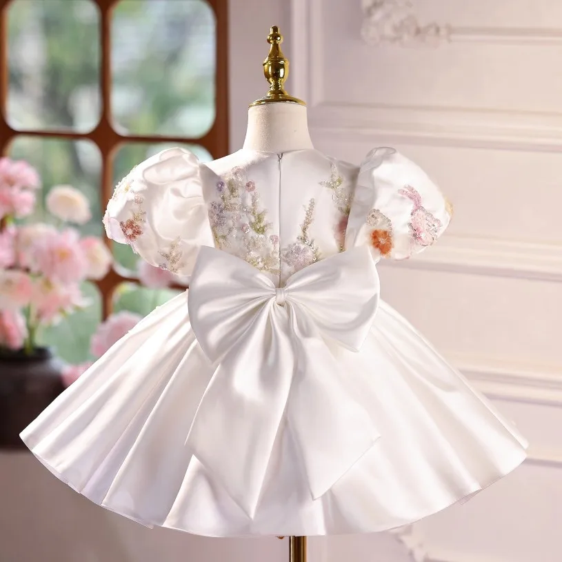 High-End-Prinzessin-Kostüm für Kinder, Klavieraufführung des Gastgebers, Geburtstag, Mädchen-Partykleider, A4685, Vestidos, Blumenmädchenkleider – Detail 6