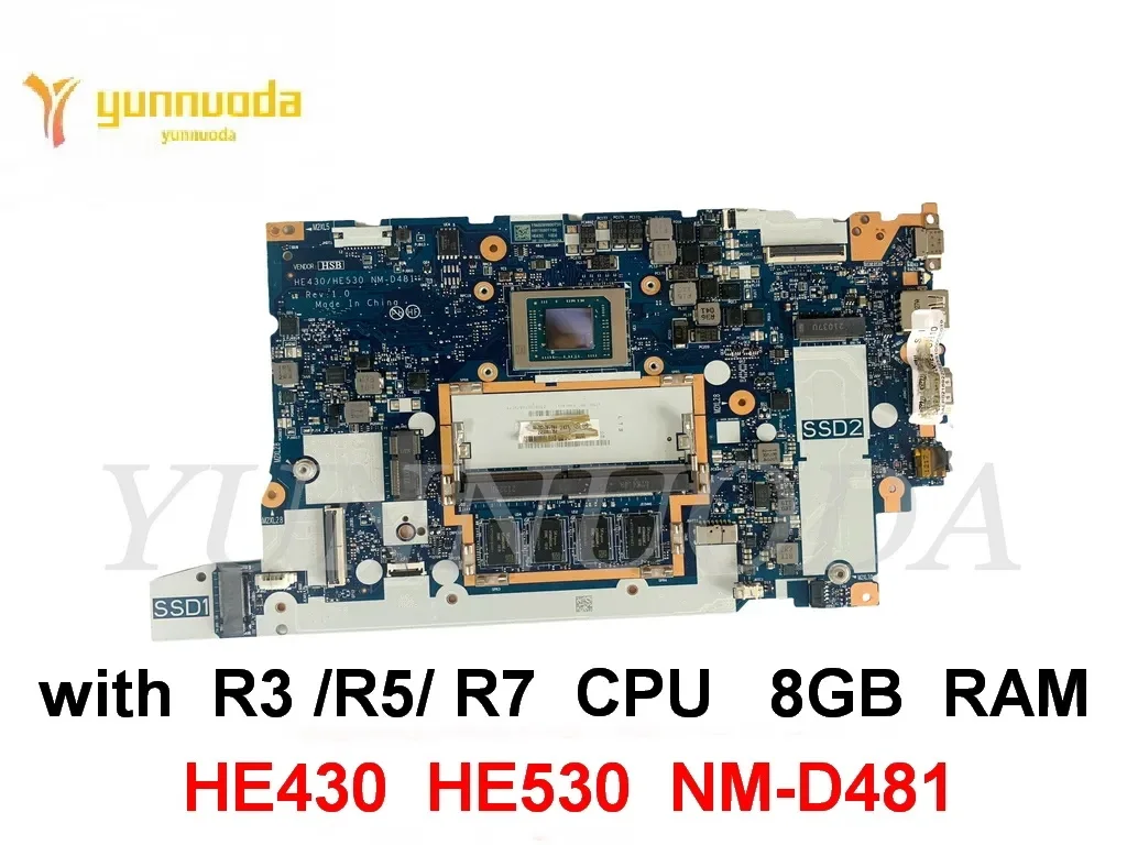 

Оригинальная материнская плата для ноутбука Lenovo ThinkPad E14 Gen3 с процессором R3 R5 R7, 8 ГБ ОЗУ HE430 HE530 NM-D481, протестирована, хорошо, бесплатно