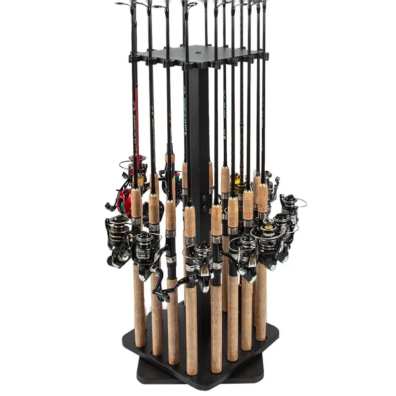 Outdoor rotatable fishing rod bracket, large-capacity fishing rod storage rack, universal fishing storage rack for various
