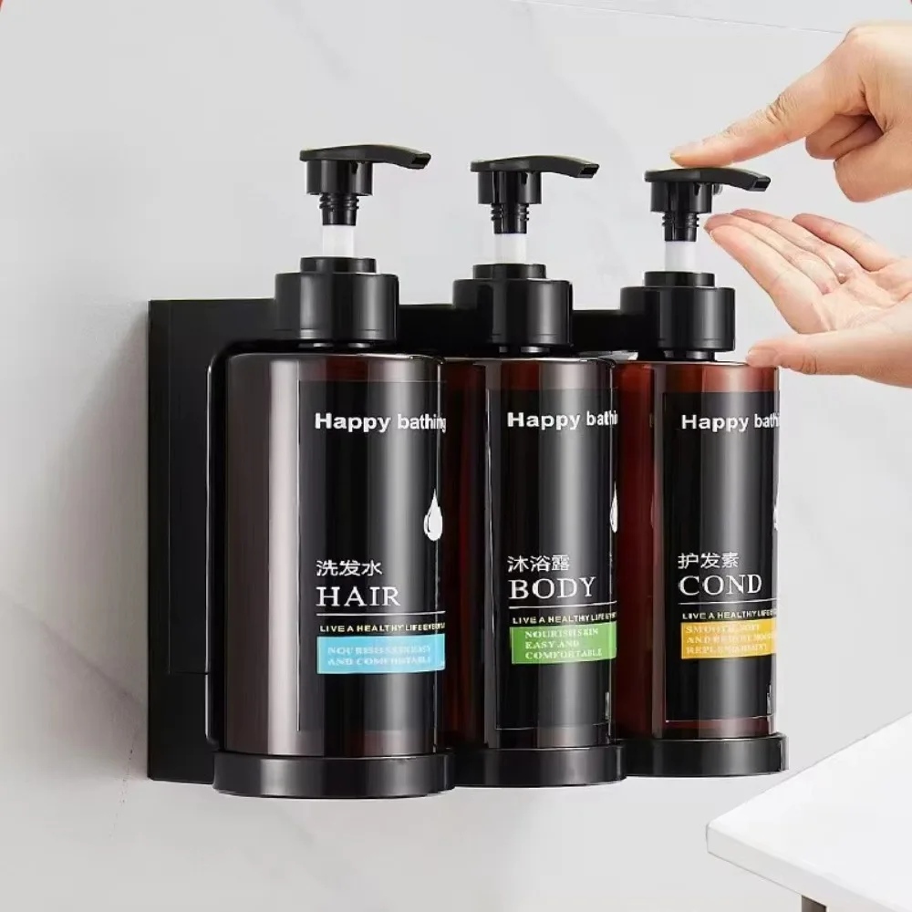 

New 300ML Shampoo Bodywash Dispenser Bottles Amber Wall-mounted Empty Shampoo Bottles with Pumps Large Capacity Shower Bottles