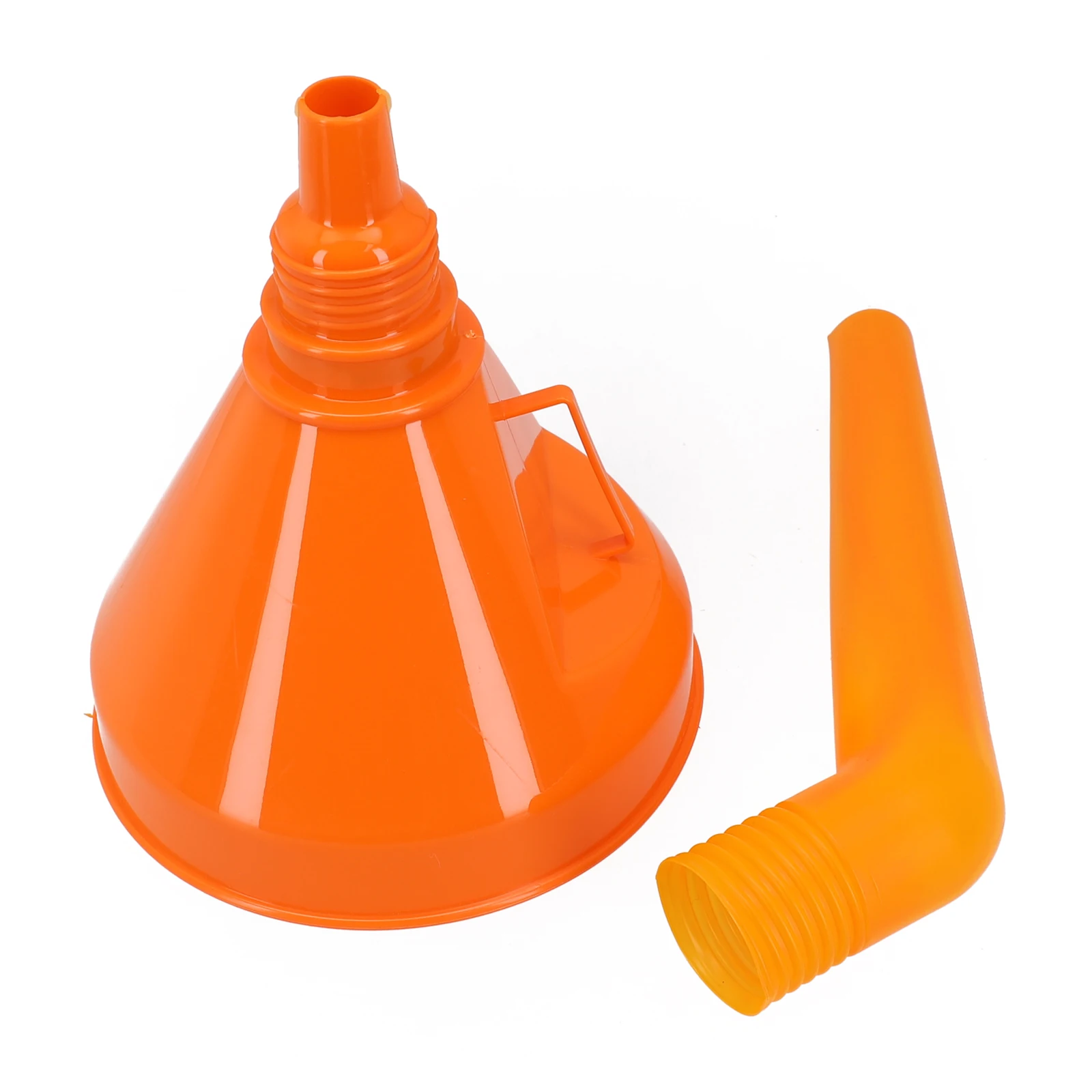 Orange Car Funnel with Safe Handle Easy and Secure Handling Ideal for Cars with Small Diameter Filling Necks Prevents Spills