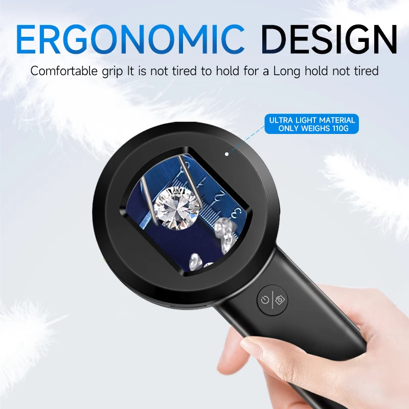 Portable HD Electronic Microscope 100X Zoom Magnifying Glass With Light Coin Magnifier With 2 Color Light Mode Windows/Mac