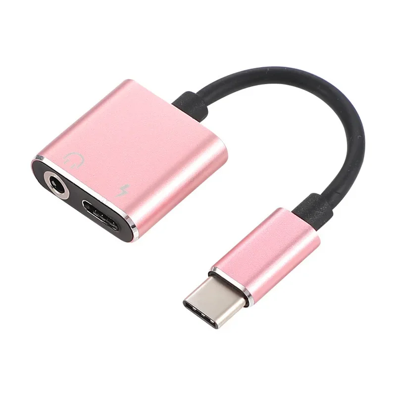 2 in 1 Type C To 3.5 mm Earphone Jack Adapter USB C Audio Cable Converter Charging Headphone Splitter For Huawei P30 P20 Xiaomi