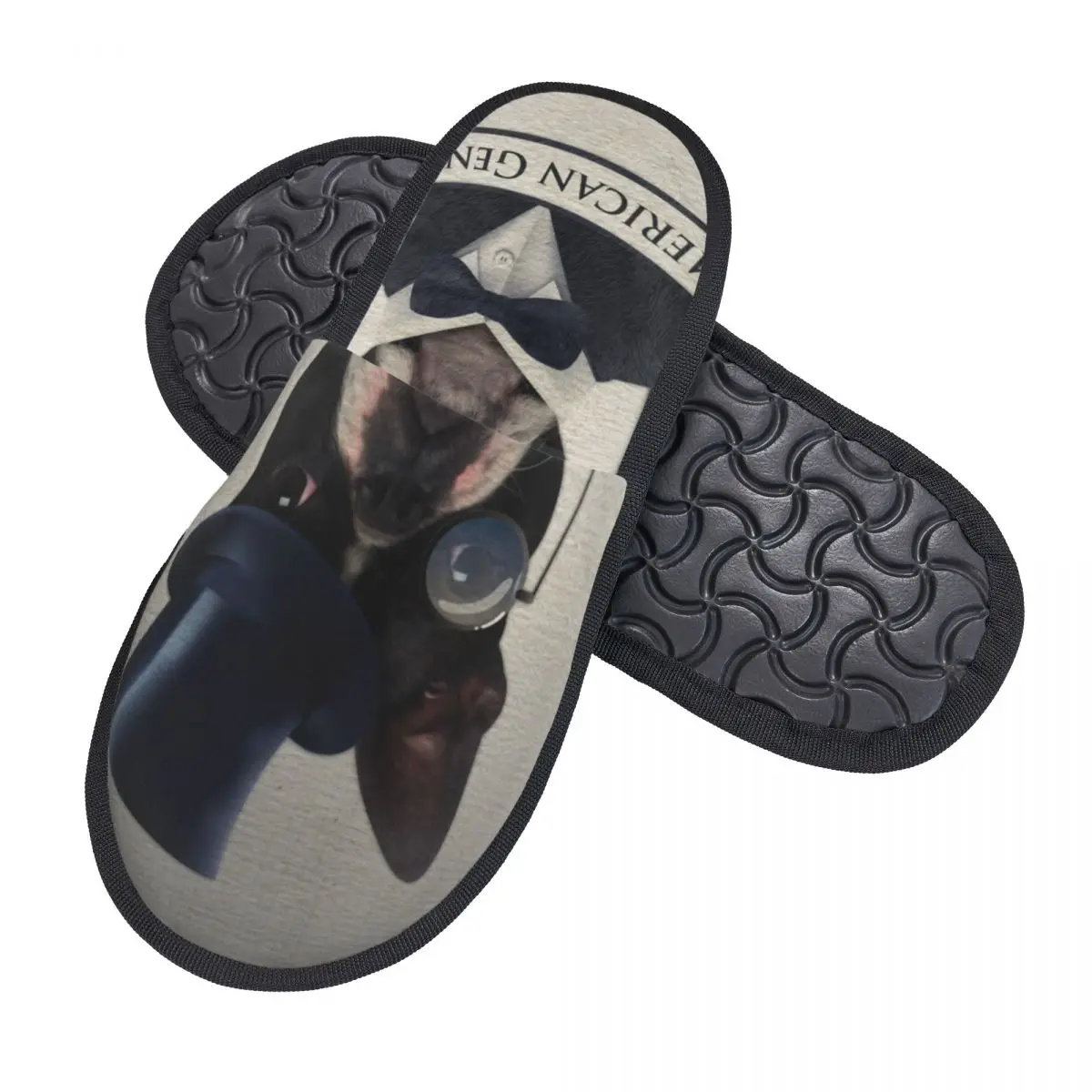 Boston Terrier Hond Zacht Scuff Met Traagschuim Slippers Vrouwen Cartoon De Amerikaanse Gentleman Slaapkamer Huis Schoenen