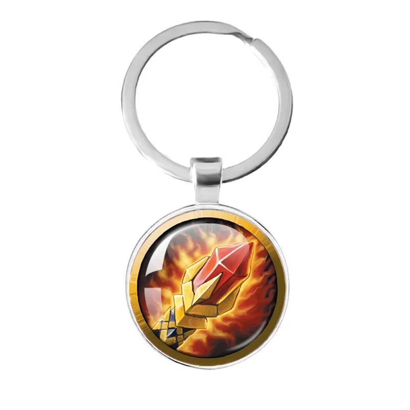 مضحك لعبة عالم علب المفاتيح نجاح باهر الزجاج قلادة 25 مللي متر مفتاح سلسلة للنساء الرجال كيرينغ مجوهرات حجر الموقد #5