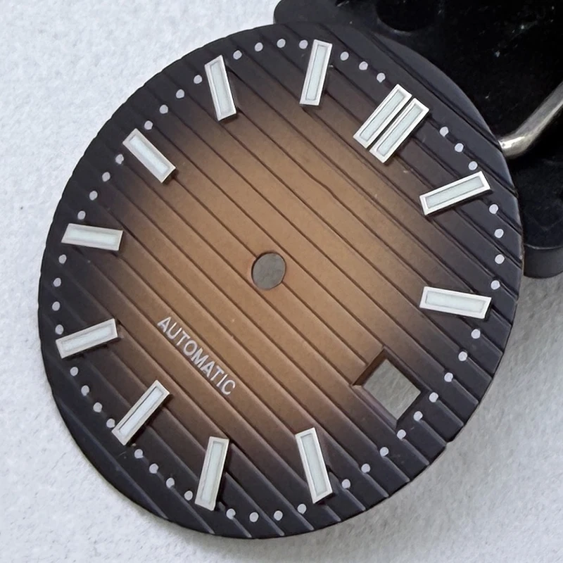 أفضل ساعة 30.5 مللي متر S شعار الفضة مسمار نوتيلوس الهاتفي صالح NH35/NH36/7S/4R حركة ساعة مزدوجة تعديل الملحقات