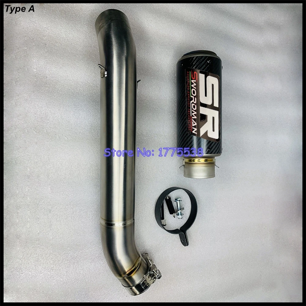 Titanium Alloy Real Carbon for Kawasaki Ninja ZX-10R ZX10R Motorcycle Exhaust Muffler Link Pipe Escape Moto for ZX-10R 2010-2023