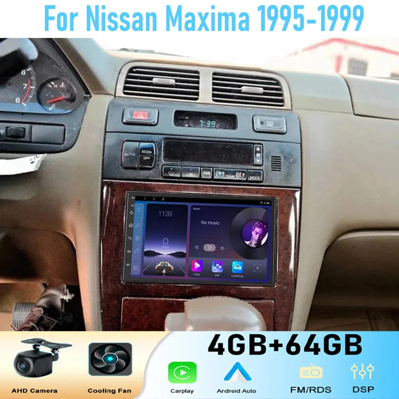 

7'' For Nissan Maxima 1995-1999 Car Radio Wireless Apple Carplay Android 15 Multimedia Player Stereo GPS Navi WIFI