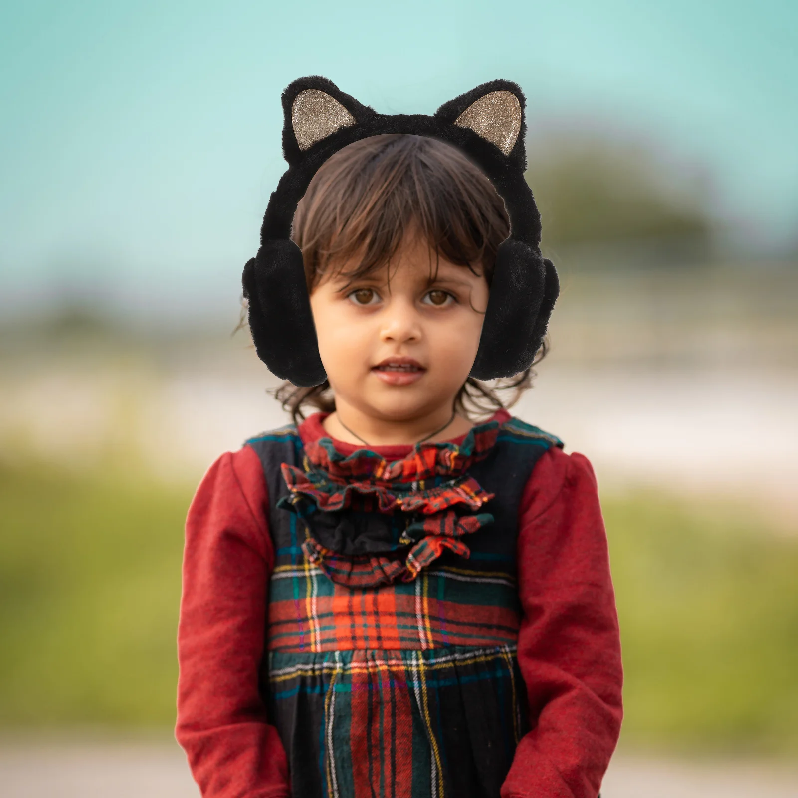 Orejeras de gato para niños, orejeras de felpa, orejeras cálidas para invierno, cubierta para calentar las orejas, orejeras de invierno para niños