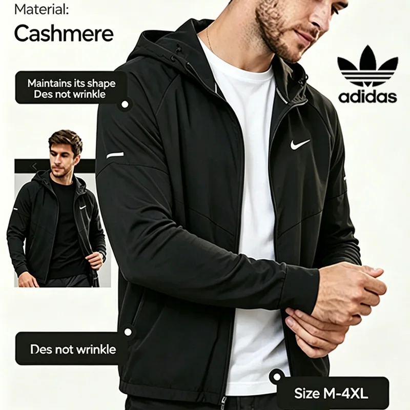 

Nike 100% Authentic V-Shape Running Woven Hooded Jacket DD4747-010