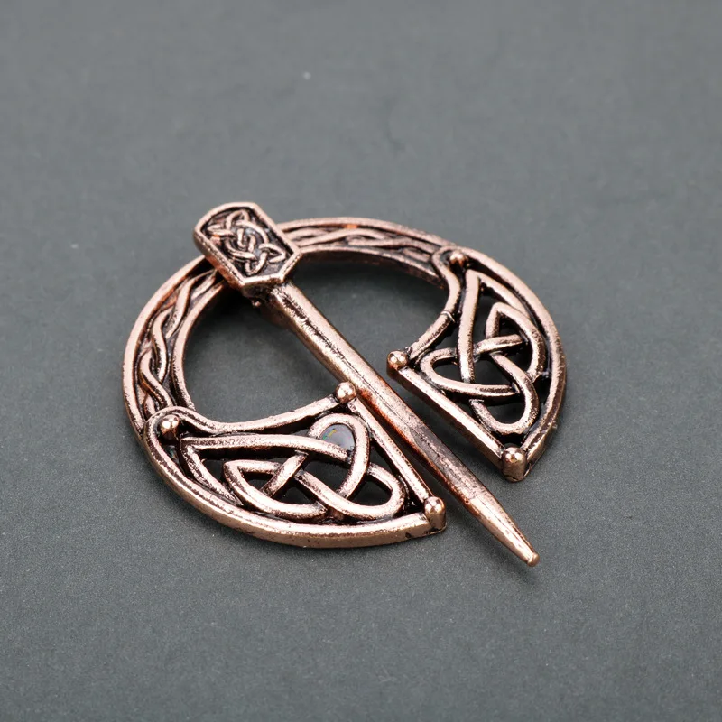Viking Ireland Bronze Brooch Cloak Pin Medieval Scarves Shawls Lapel Pin Unisex Clothes Decoration Gifts