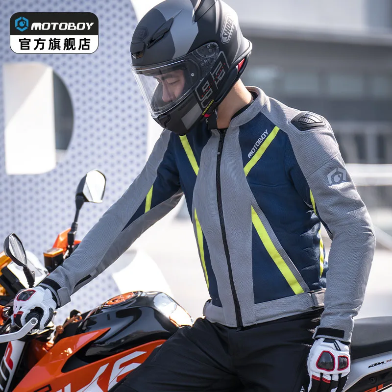 

Summer Motorcycle Jacket Body Anti Fall Prevention Motorbike Riding Jacket Outdoor Cycling Mesh Motorcycle Clothing For Men