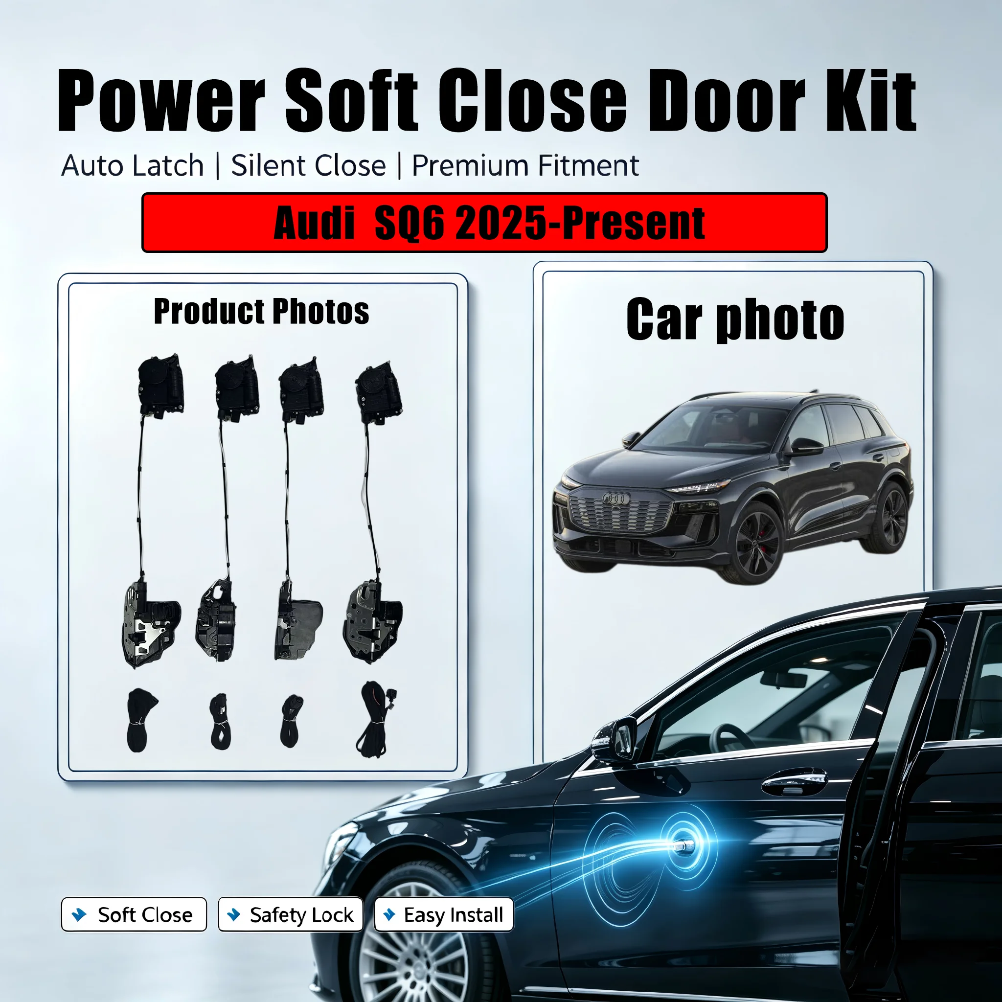 Xcar for Audi  SQ6 2025-Present Car OEM Automatic Soft Close Door Electric Suction Kit Auto Power Closing