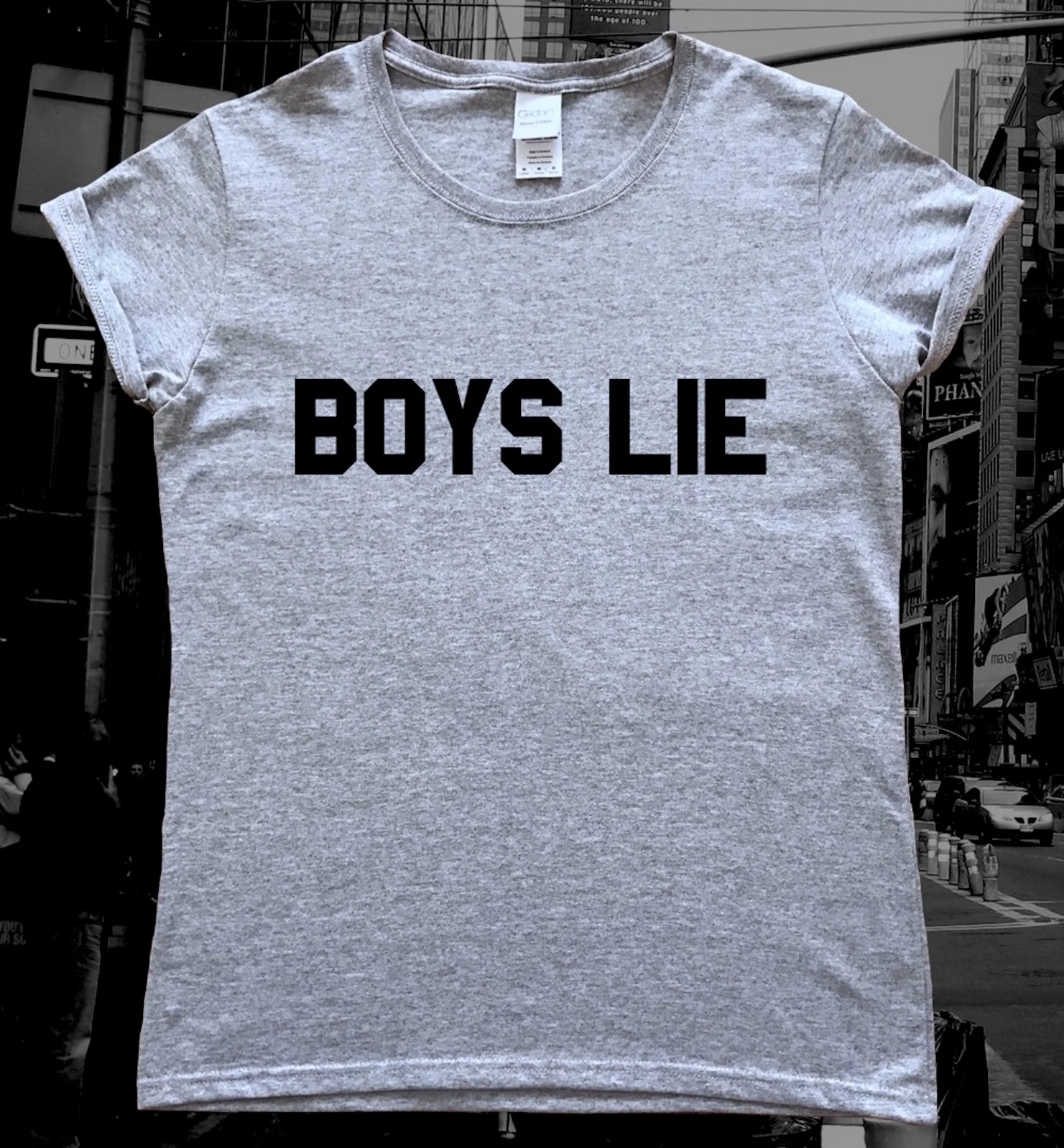 Boys Lie Ladies Slogan T-Shirt