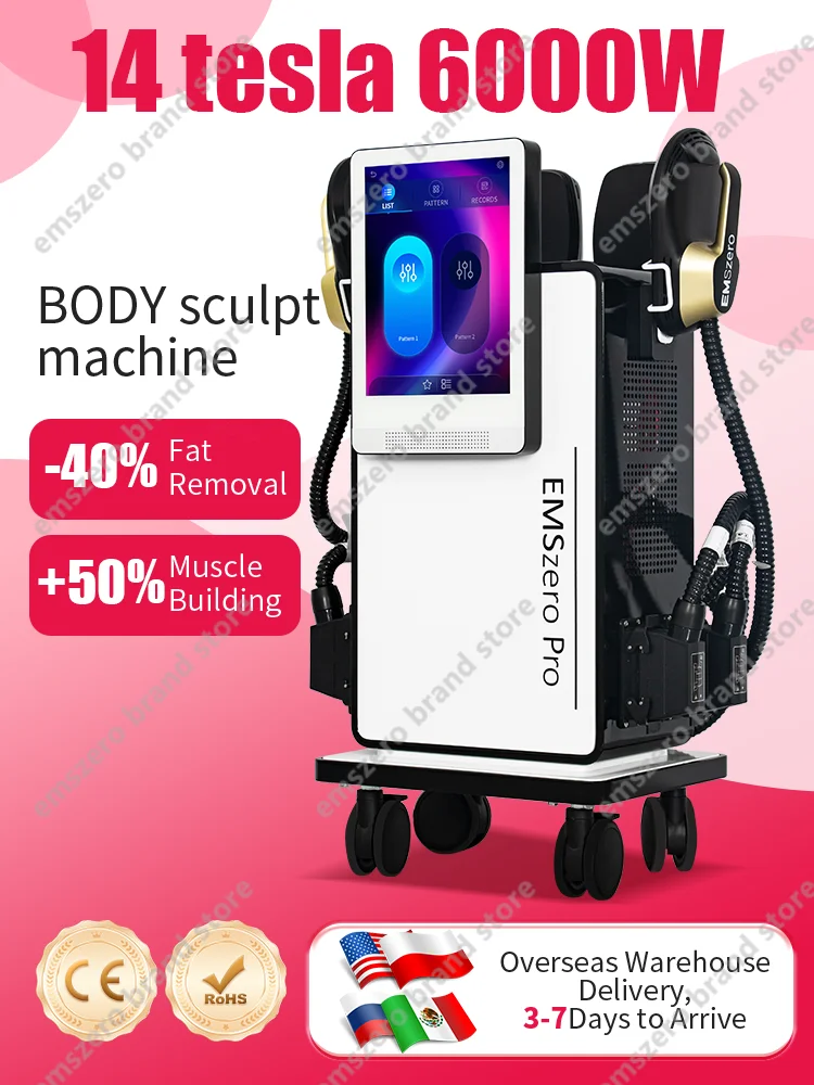 

6500W emszero Weight Loss Muscle Slimming Machine with 4 RF Handle Emszero Body Sculpting for Salon