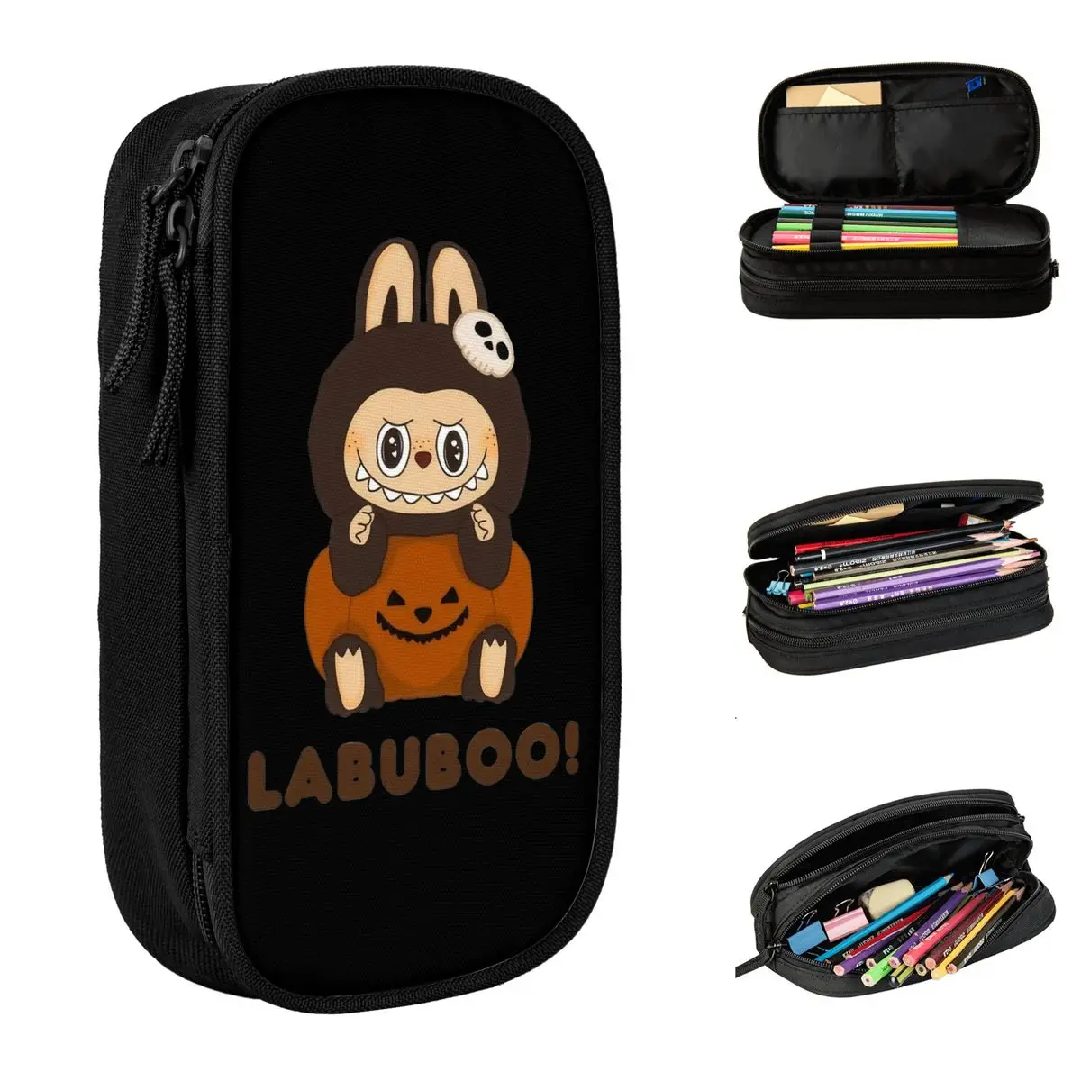 Brown Labubu Pop Mart Popmart Dolls Pencil Case New Pen Bags Girl Boy Large Storage Students School Cosmetic Pencilcases