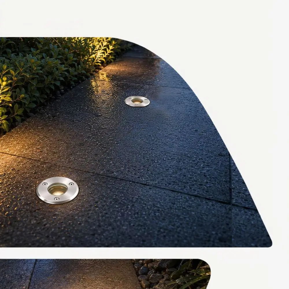 1W LED Outdoor Landscape Spotlight 65MM Waterproof Inground Lamp Embedded Light For Garden Lawn Path Yard Decoration
