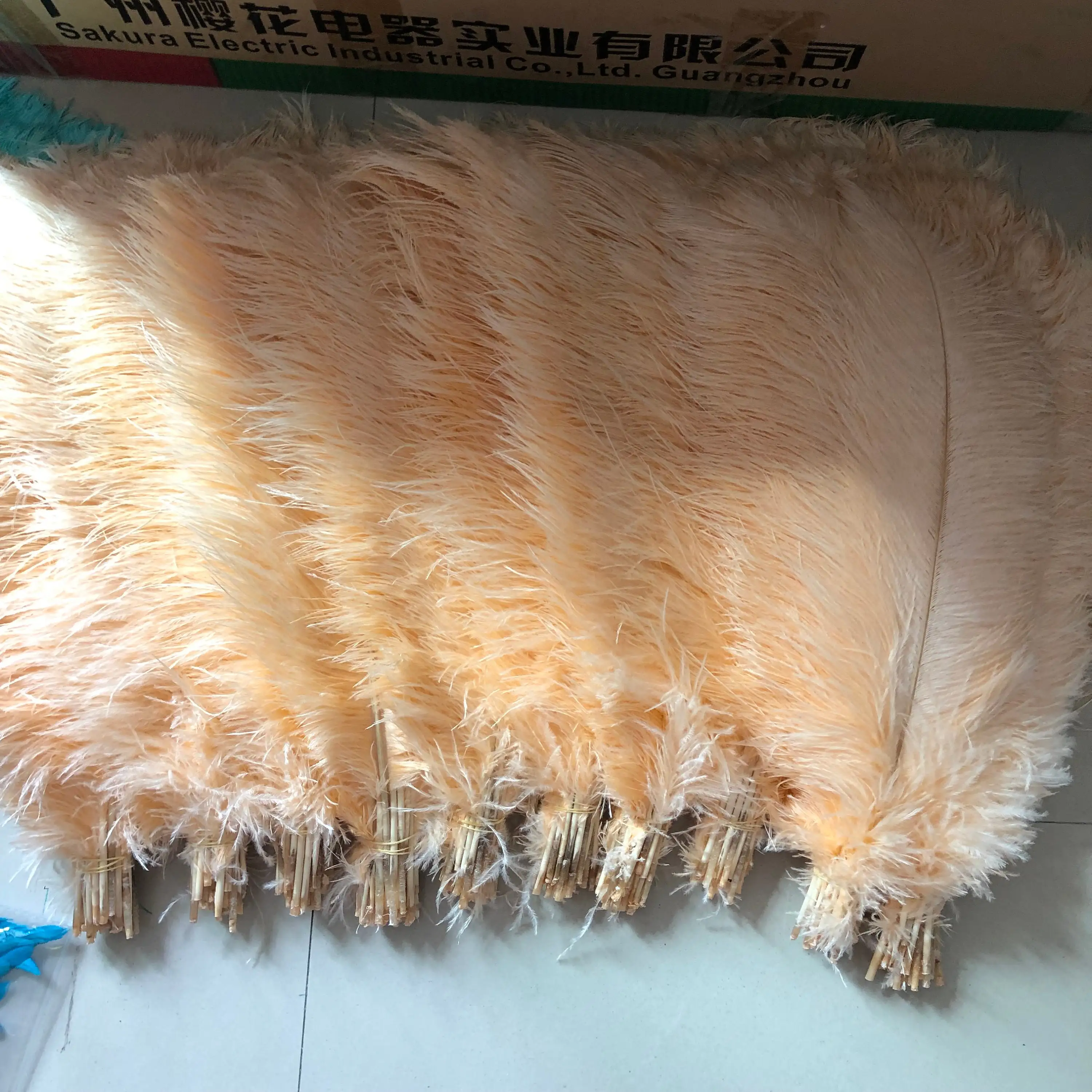 Natural Ostrich Feather 45-50cm Dyed Champagne Plumes for Clothing Decoration Stage Show Costumes DIY Craft Supplies Accessories