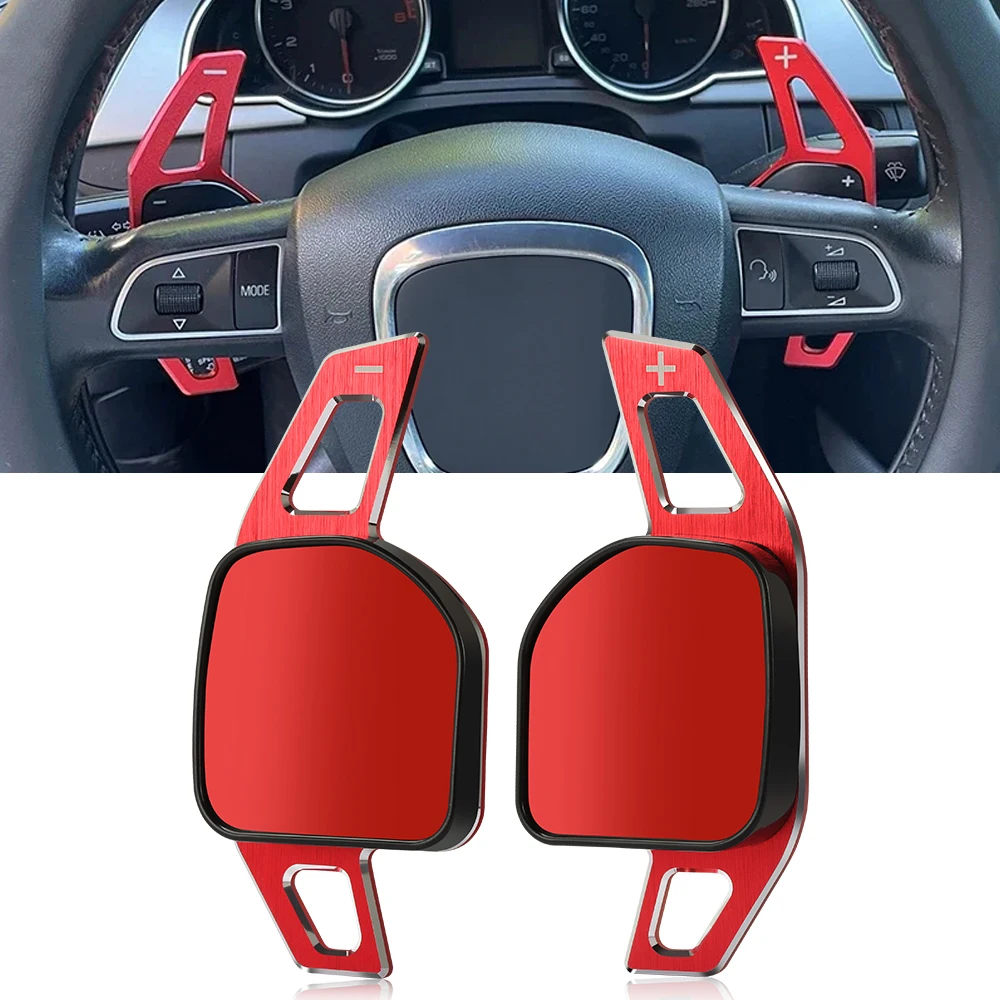 

Steering Wheel Paddles Extension Shifters For Audi A4 B8 A3 8P S3 A5 A6 S6 C6 Q5 A8 R8 TTS MK2 8J Avant DSG Car Styling