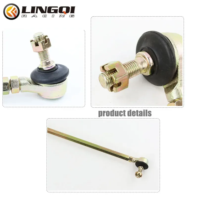 LYNNCHI รถจักรยานยนต์ 60 มม.-290 มม.พวงมาลัยเพลา Tie Rod Tie Rod Ball Joint สําหรับ ATV UTV Buggy quad 4 ล้อ Kart อุปกรณ์เสริม