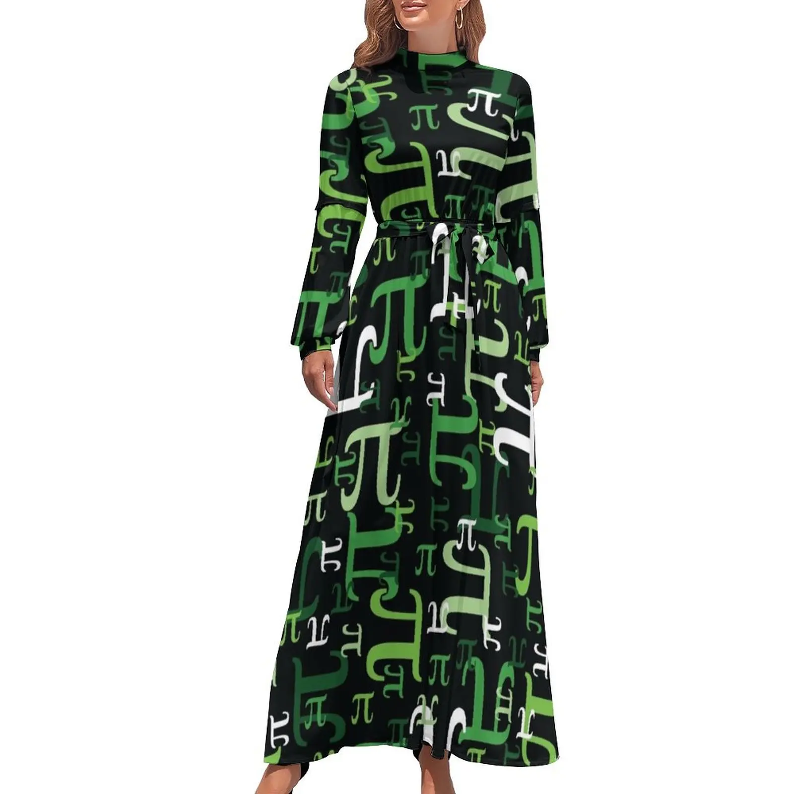 

Pieces of Pi (Green) Long Dress Dress women chic and elegant woman dress Party dresses for women Women's evening