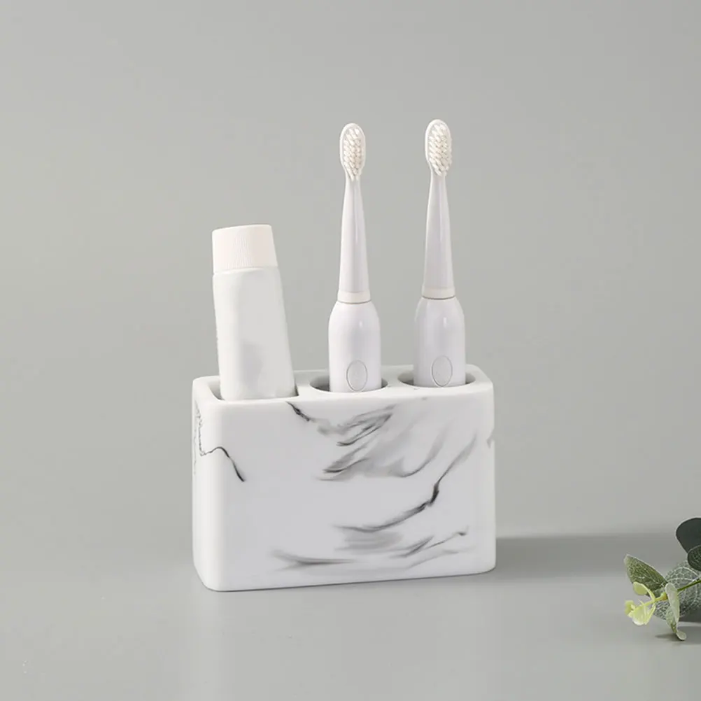 

Toothbrush Holder Toothpaste Container Resin Makeup ganizer Countertop Storage Bathroom Desk Accessories Nordic Style White
