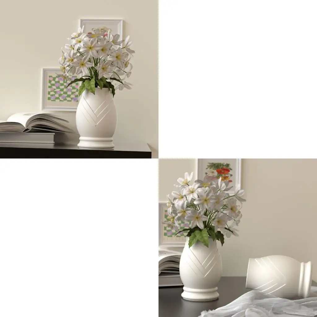 195C Silicone Vase Mold Plaster Mould for Handmade Home Accessories Holder Elegant Tabletop Decoration Mold