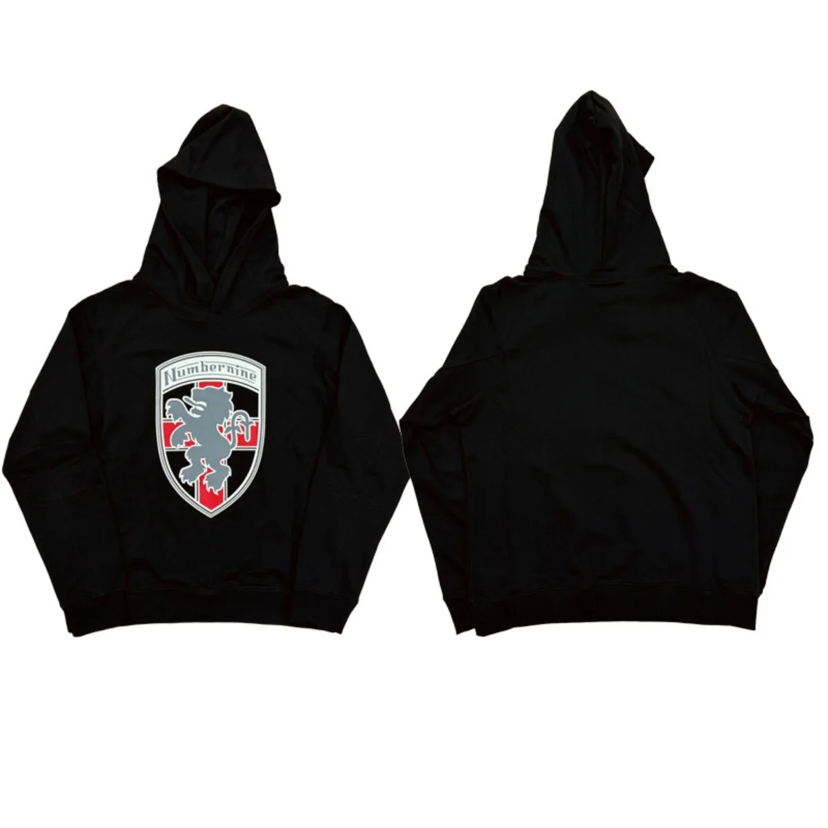 Number (N) Ine SS Lambretta Shield Hoodie Retro Printed Hooded Sweatshirts for Men and Women