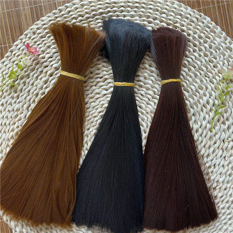 Latest 5 colors Reborn Doll /BJD doll Fiber hair black brown gold colors doll hair accessories to DIY Reborn doll / BJD doll