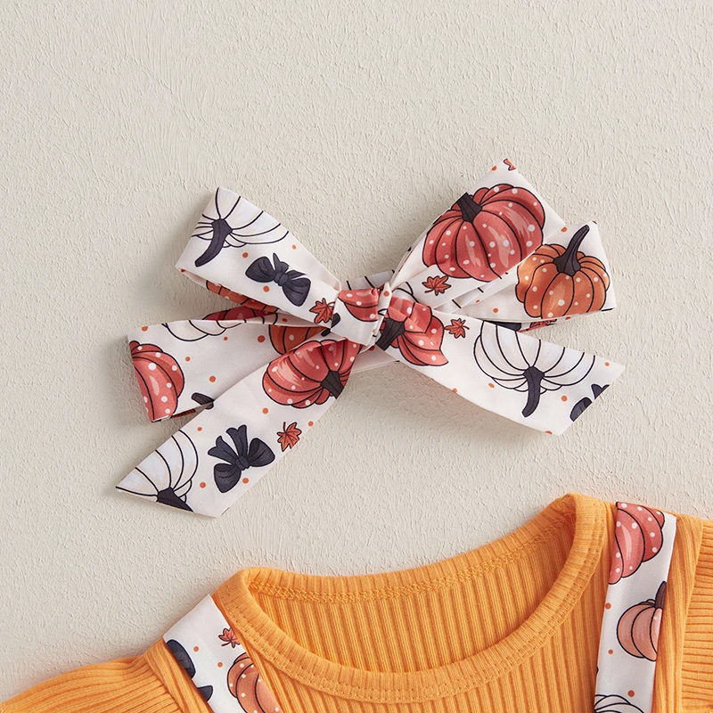 

Костюм на Хэллоуин для малышей, платье-пачка с призрачным принтом и подходящей повязкой на голову, жуткий наряд для маленьких девочек, комплект из 2 предметов