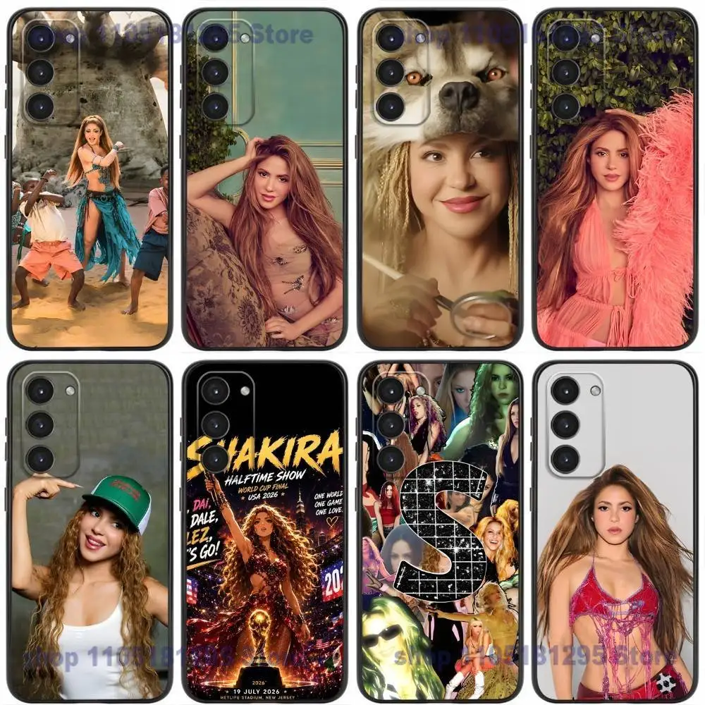 Funda de silicona líquida suave negra S-Shakira Dai Dai 2026 para Samsung Galaxy A20, 21s, 22, 31, 32, 52, 53, 72, 73, 80, 91
