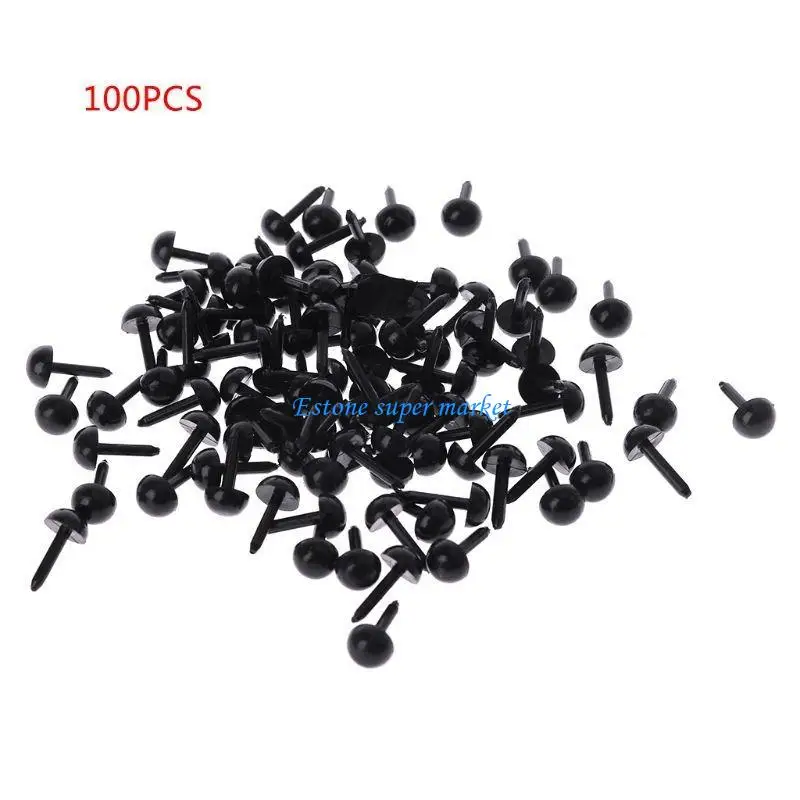 090B 100Pcs 3mm/4mm/5mm/6mm DIY for Doll Puppet Plastic Black Pin Safety Eyes For Han