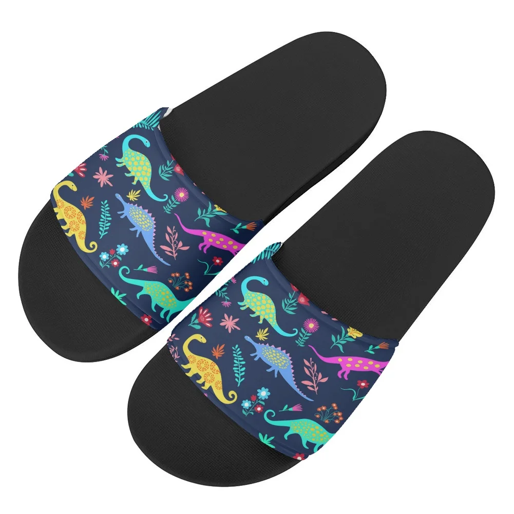 

Cartoon Dinosaur Print Slippers for Kids Girls Boys Light Slippers Summer Soft Sole Flats Open Toe Non-Slip Bathroom Shoes