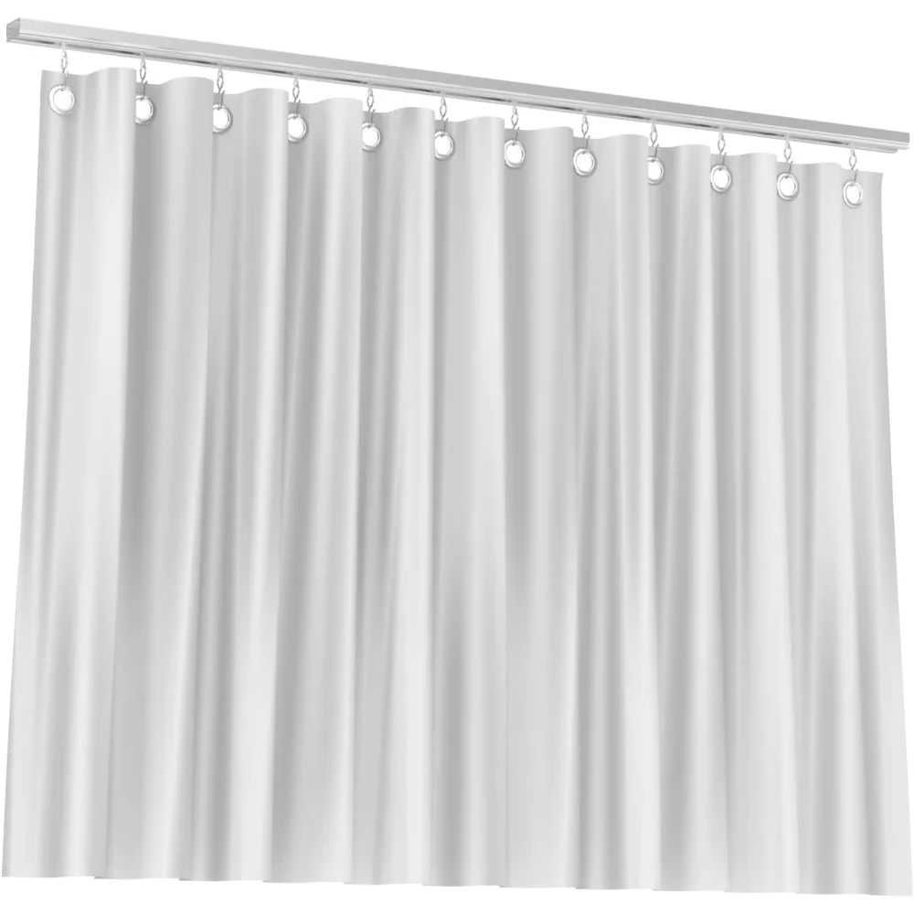 habitación/divisores/añil cortina divisora de habitación premium, 7 pies de alto x 4 pies de ancho (blanco) - cortinas premium para partición de habitación, privacidad o bl