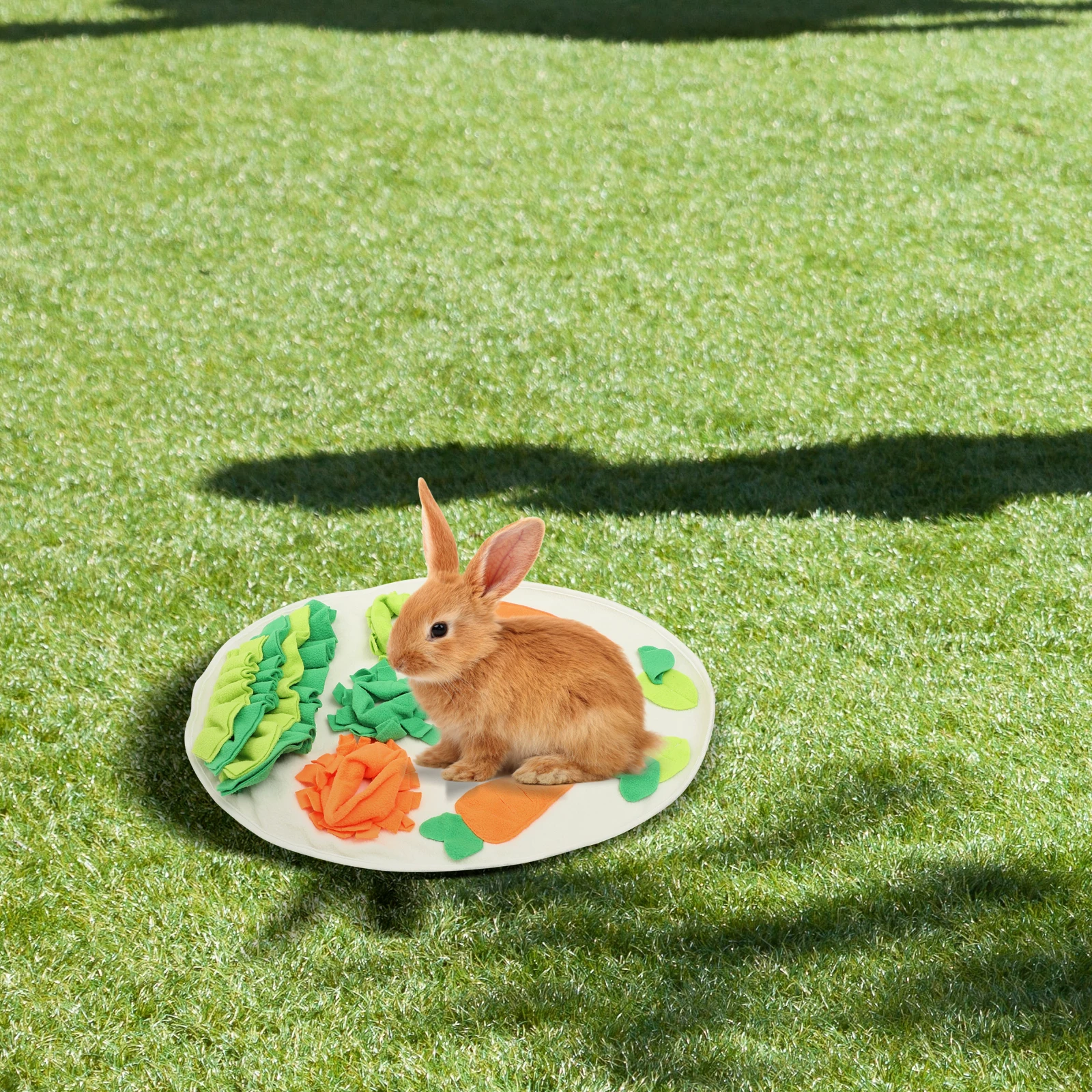 

Adorable Bunny Snuffle Mat Non Bottom Safe Material Hand Machine Washable Slow Feeding Training Toy Guinea