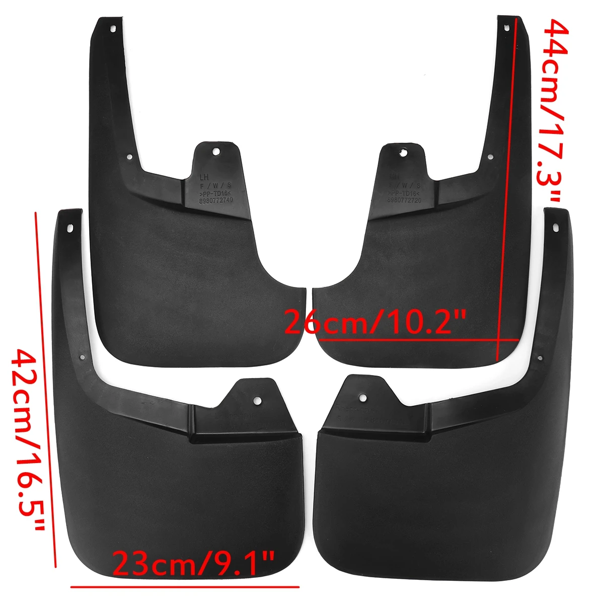 4PCS Front Rear Mud Flaps Guards Splash Fender For Holden Colorado / Isuzu D-Max