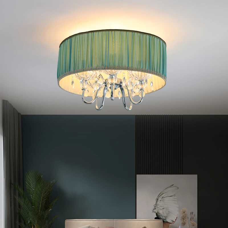 Japanese Light Luxury Crystal Chandelier Lamps Aesthetic Nordic Modern Living Room Bedroom Board Pendant Lamp Lustre De Salon