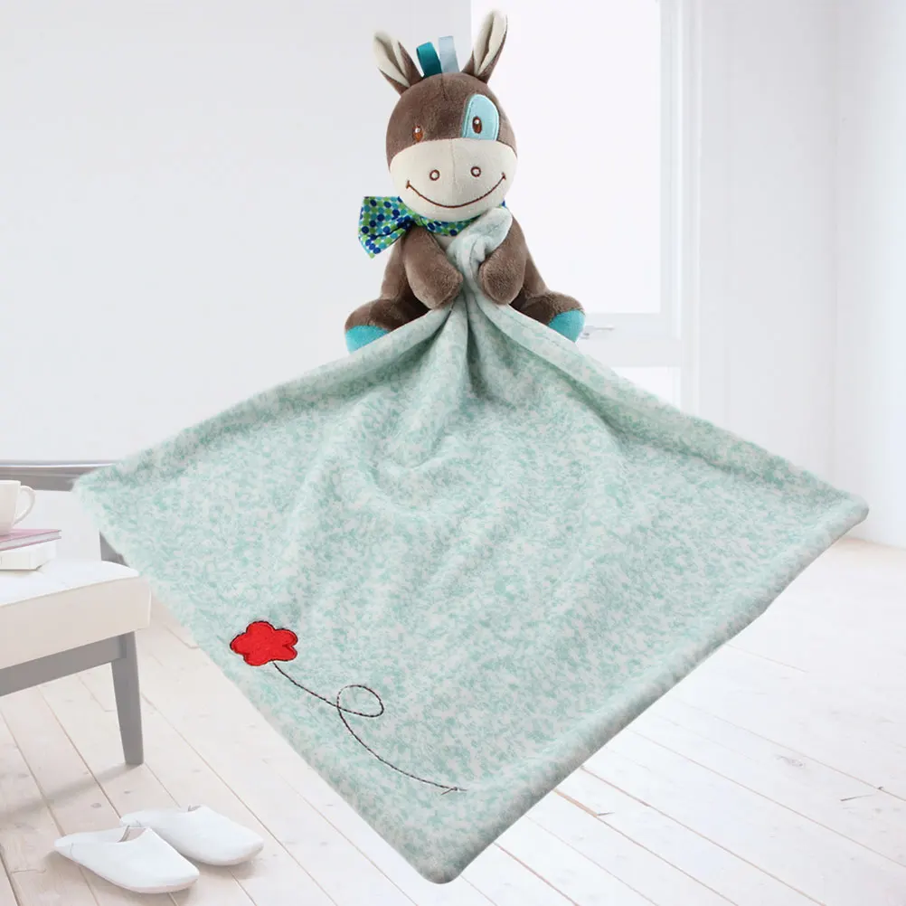 

Baby Appease Towel Cotton Bib Feeding Bib Newborn Soft Comfortable Fawn Pattern Promote Touch Visual Development