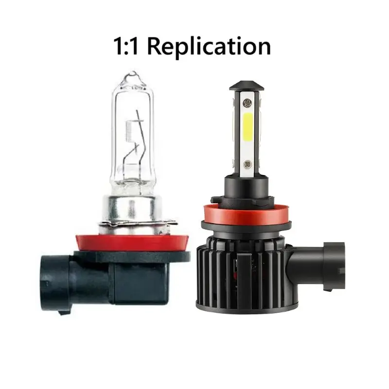 

DAPUSI H11 LED Car Fog Light H7 9005/HB3 9006/HB4 LED Headlight Bulb 12V 6000K 1:1 Size Replica Super Bright Auto Lamp 2PCS