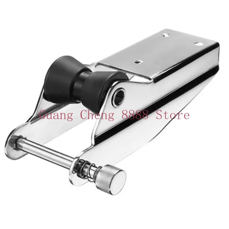 1pc Stainless Steel 316 Heavy Bow Anchor Roller Fixed Anchor Fairlead Marine Boat Docking Nylon Roller Spring Loaded Pin Prevent