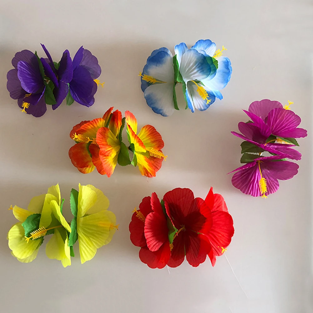24 Pcs Flower Hair Clip 12 Colors Bridal Wedding Hibiscus Hairclip Beach Party Luau Daily Prom Church Dancing Summer Picnic Hair