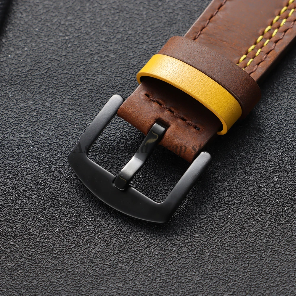 Leather Watch Strap for Samsung Galaxy Watch 8/7/6/5 Watch Band 20mm 22mm For Omega Head Layer Cowhide Quick Release Accessories