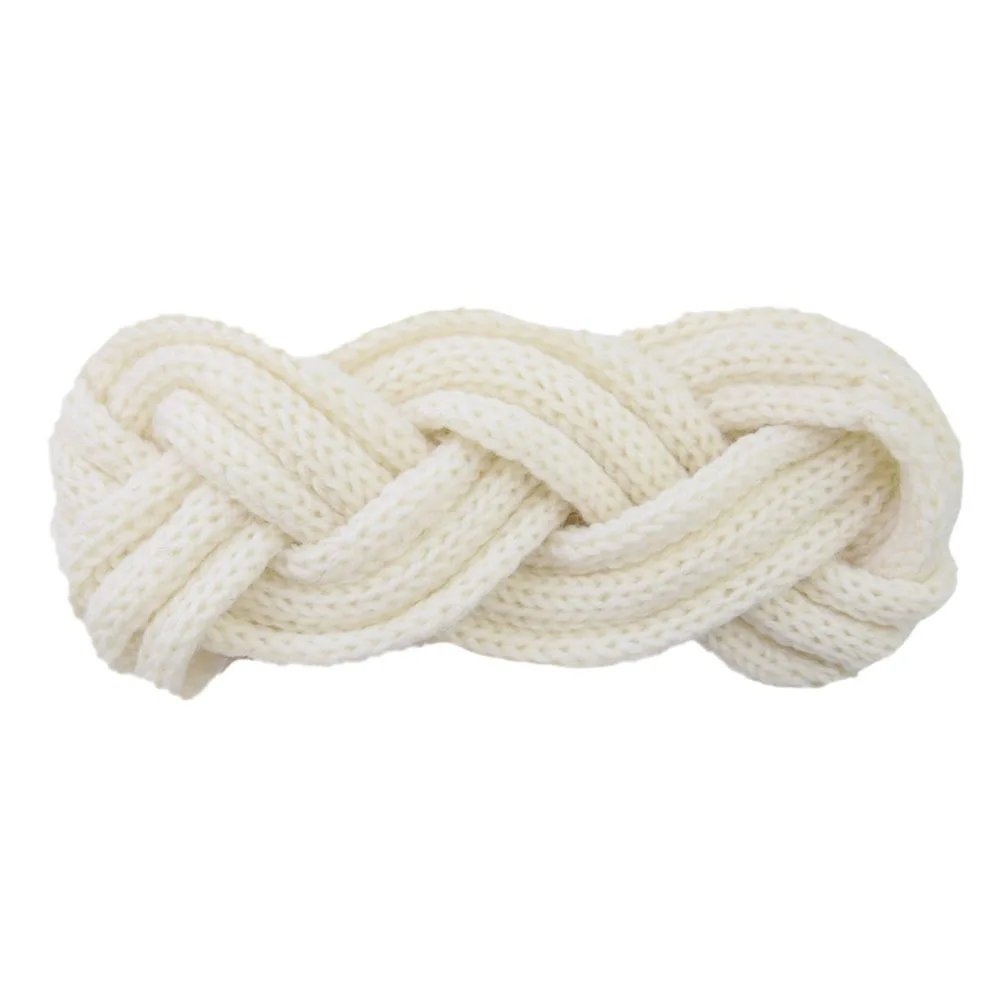 4 قطعة عقال محبوك غزل الصوف الأذن دفئا للنساء جديلة تصميم رباط شعر دافئ للرياضة في الهواء الطلق التزلج السفر #5