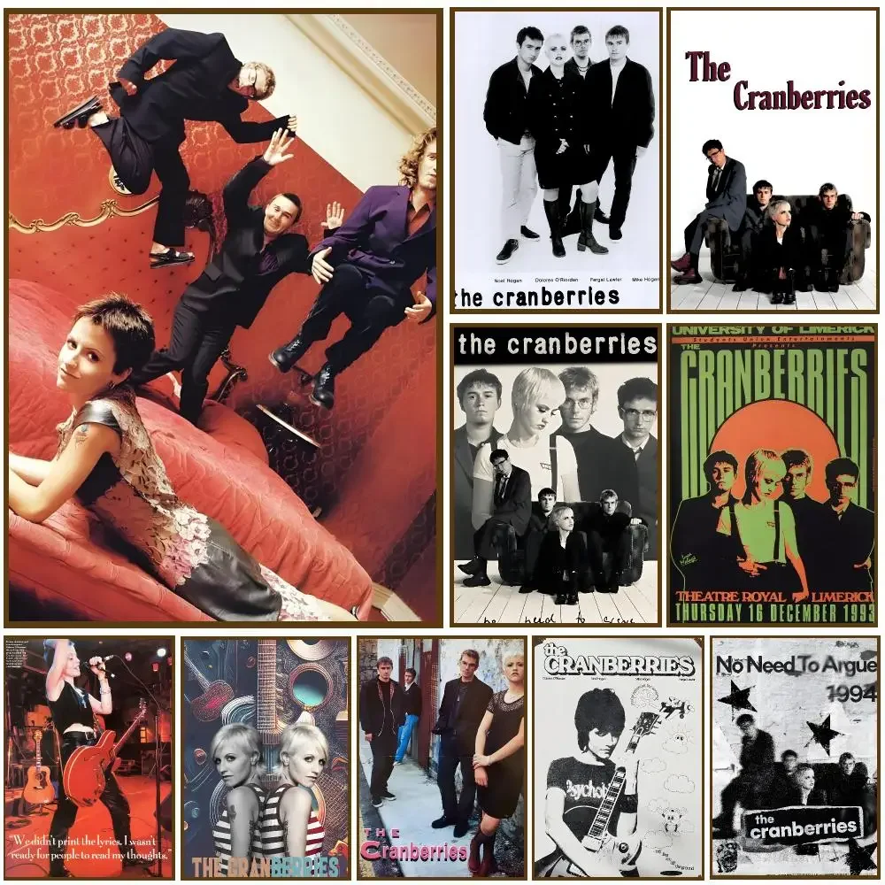 The Cranberries Band Alternative Rock Poster Self-adhesive Decal Living Room Bedroom Party Bar Moisture-proof Fade-resistant HD